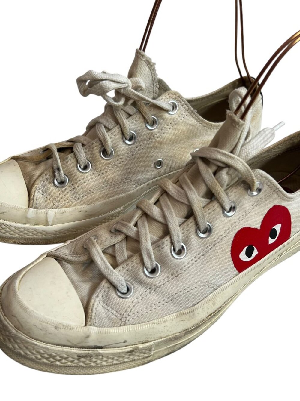 Comme des Garçons Play Converse Low Chuck Taylor Sneakers womens 10 mens 8 shoes